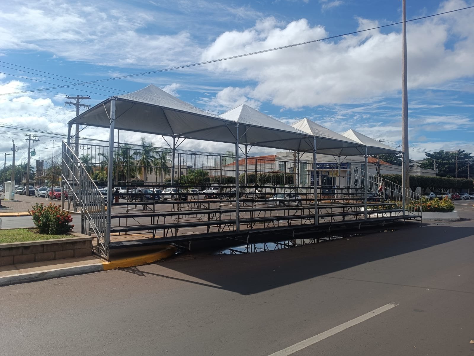 Arquibancada metálica em evento